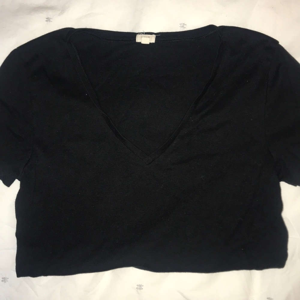 JCrew Black V Neck TShirt
